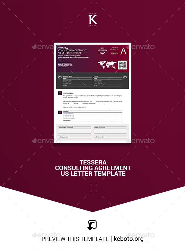 Tessera Consulting Agreement US Letter Template - Miscellaneous Print Templates