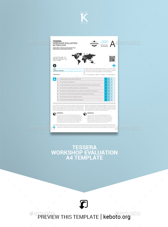Tessera Workshop Evaluation A4 Template - Miscellaneous Print Templates