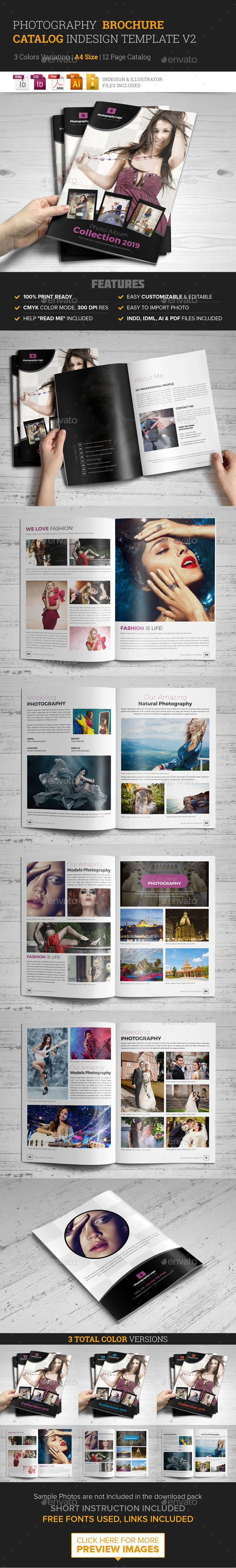 Photography Brochure Catalog InDesign Template v2 - Corporate Brochures