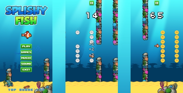 Splishy Fish - HTML5 Game + Mobile Version! (Construct 3 | Construct 2 | Capx) - 6