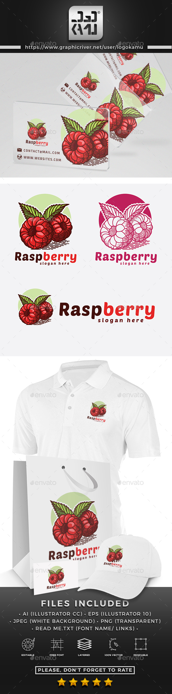 Raspberry Logo - Nature Logo Templates