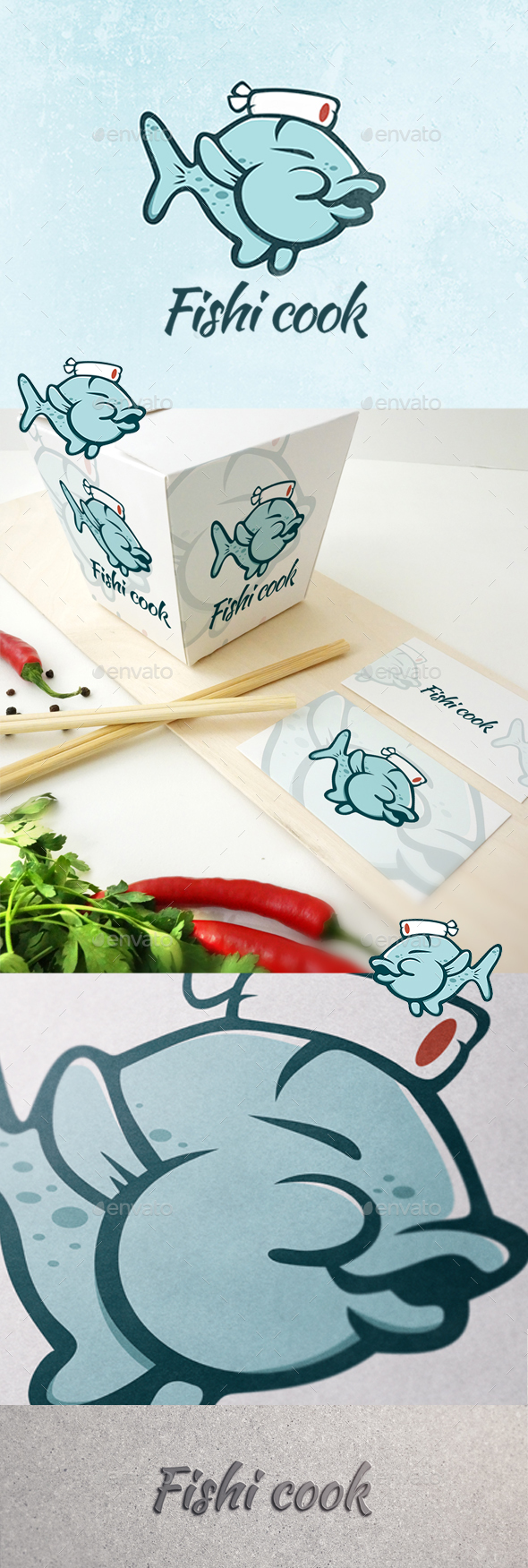 Fish Cook - Nature Logo Templates