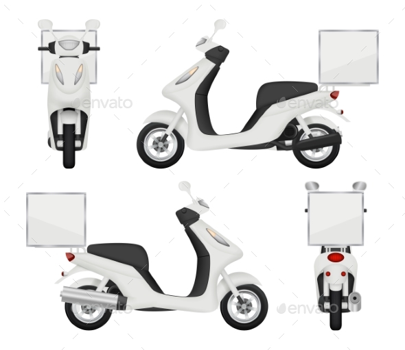 Download Moto Bike Realistic Views Of Scooter For Delivery By Onyxprj Graphicriver