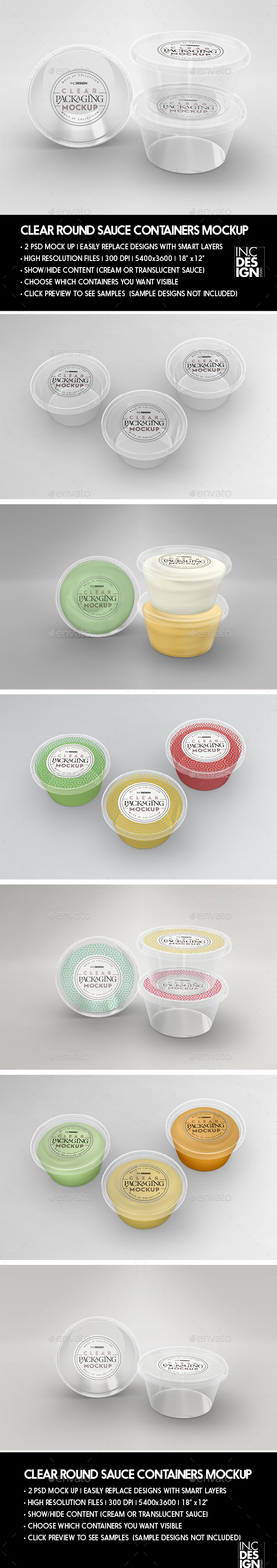 Download Clear Round Sauce Containers Packaging Mockup By Incybautista Graphicriver