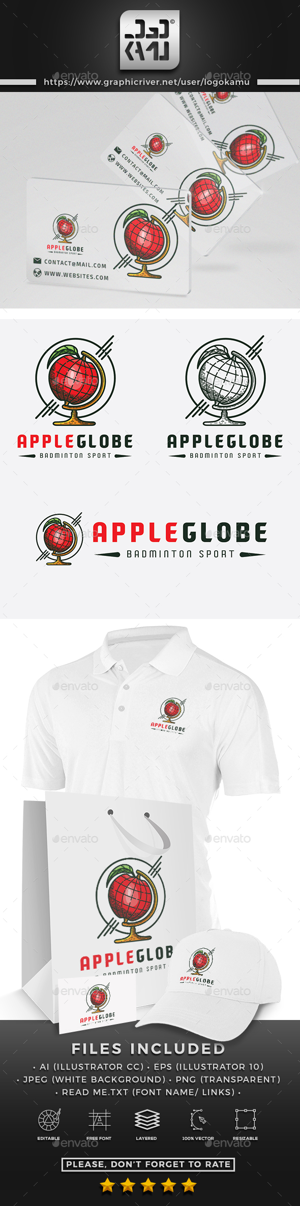 Apple Globe Logo - Symbols Logo Templates