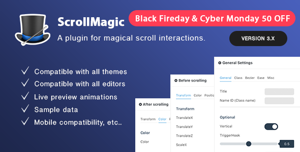 Scroll Magic Wordpress - Scrolling Animation Builder Plugin - CodeCanyon Item for Sale