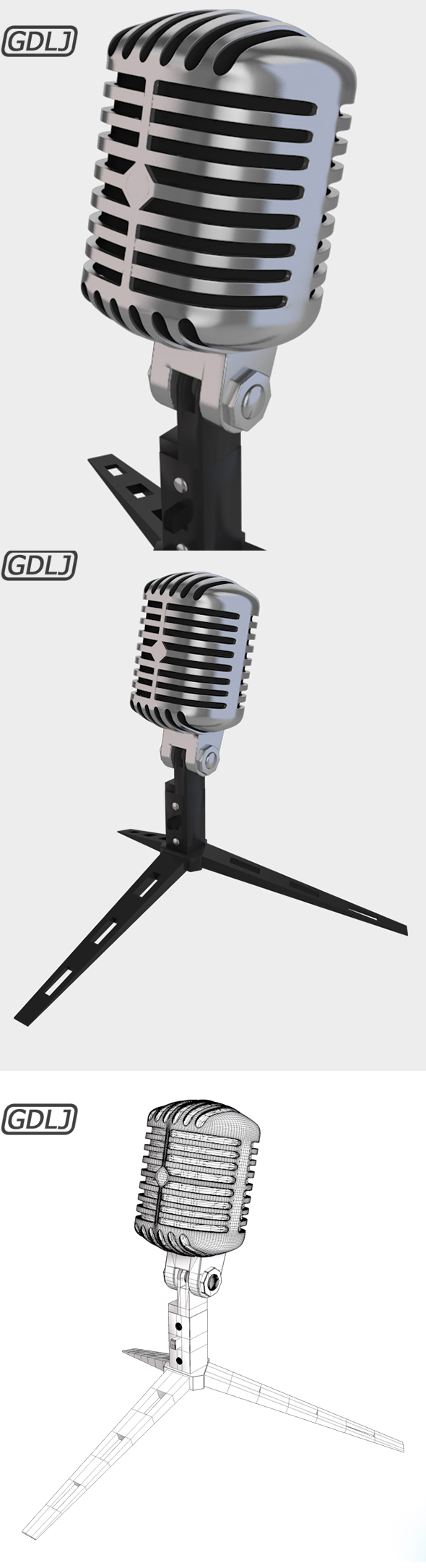 Retro Microphone - 3Docean 22905376