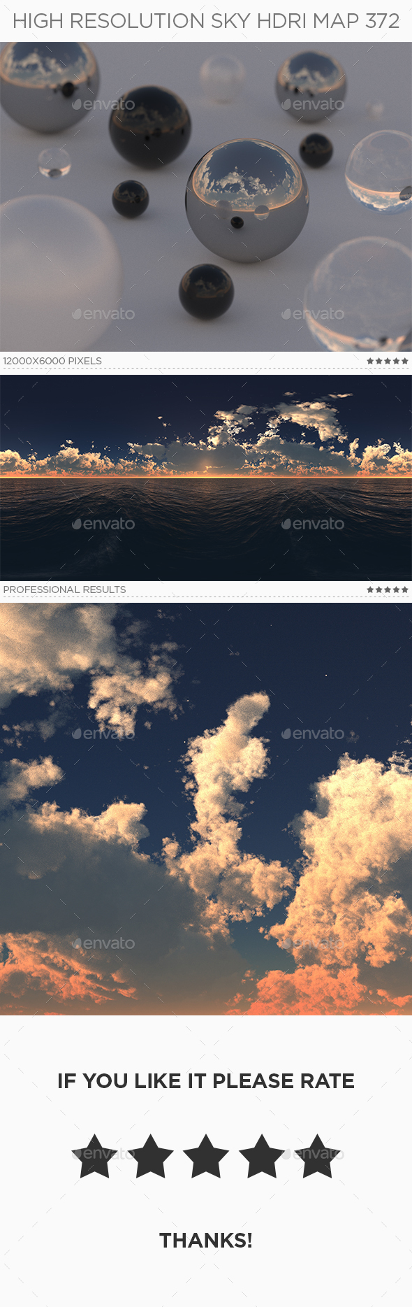 High Resolution Sky HDRi Map 372 - 3DOcean Item for Sale