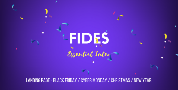 Incredible Fides - Essential Intro | Black Friday  | Cyber Monday | Christmas | Campaign Landing Page Template
