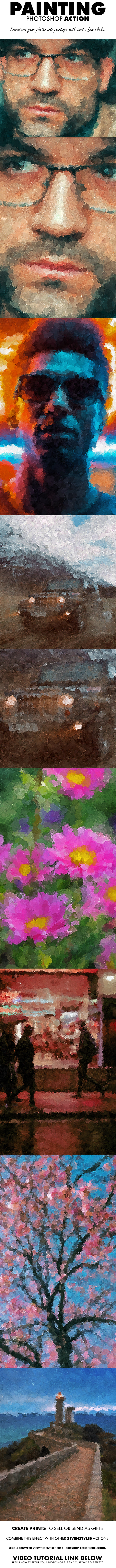 Painting Photoshop Action - Photo Effects Actions