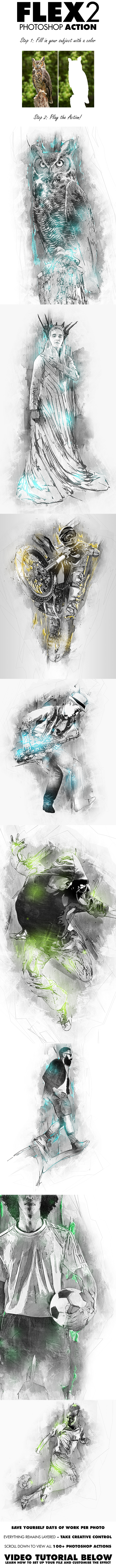 Flex 2 Photoshop Action - Photo Effects Actions