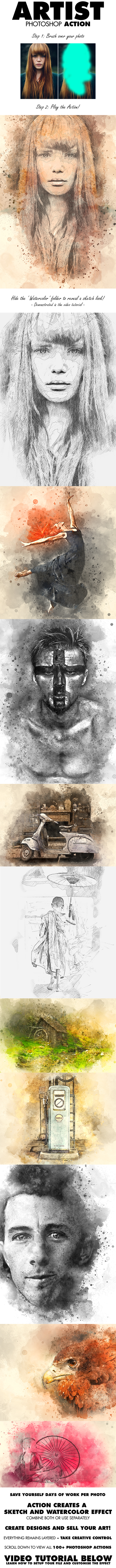 Artist Photoshop Action - Photo Effects Actions