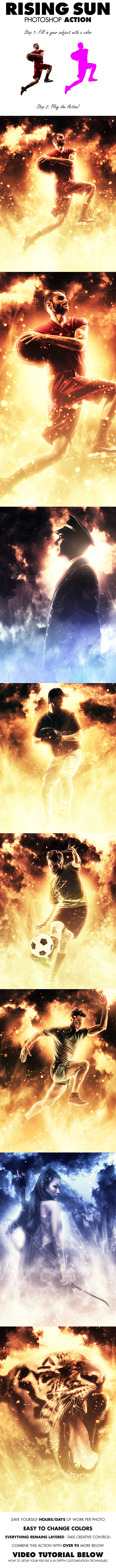 Rising Sun Photoshop Action - Photo Effects Actions