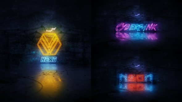 Neon Logo Reveal - VideoHive 22912859