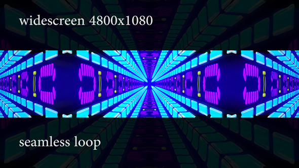 Hypnotic Retro Tunnel Widescreen