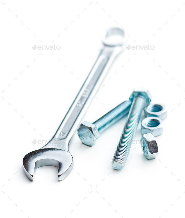 Chrome vanadium wrench. - Stock Photo - Images