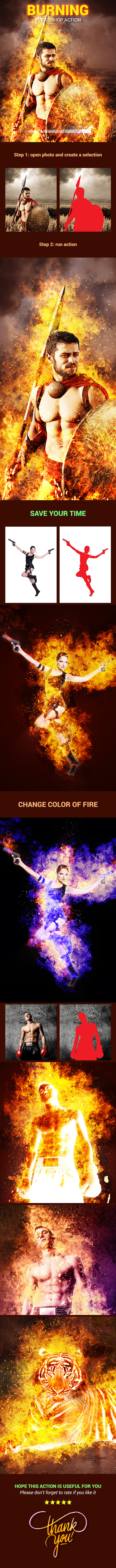 Burning - Photo Effects Actions