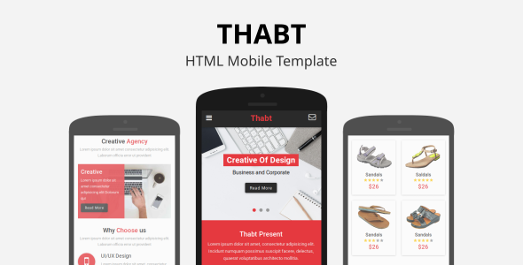 Extraordinary Thabt - HTML Mobile Template