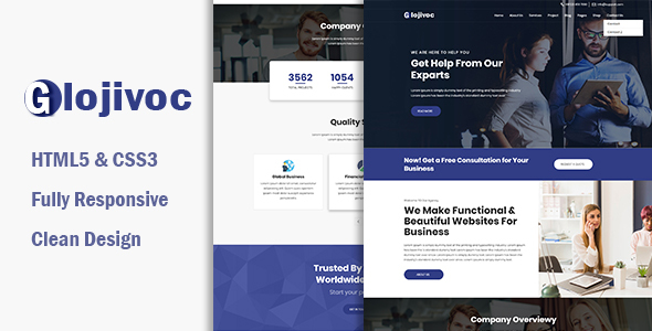 Special Glojivoc - Multipurpose Business Consulting and Professional Services HTML5 Bootstrap4 Responsive Te