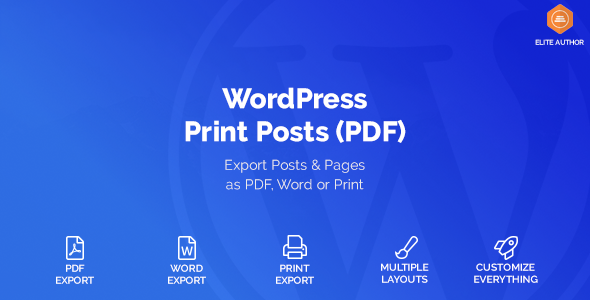 WordPress Print PostsPages - CodeCanyon 20234379