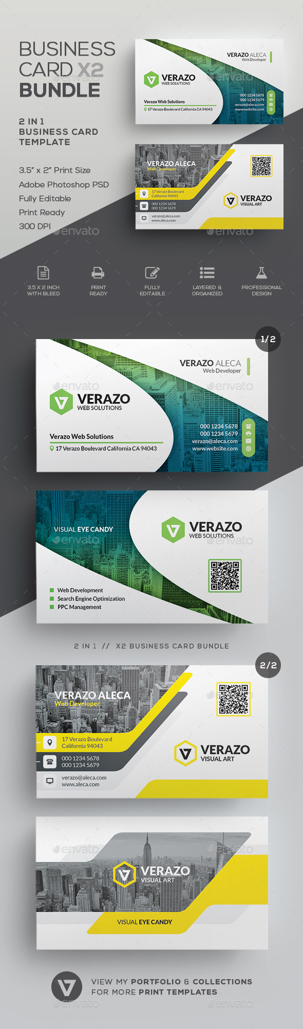 Business Card Bundle 60 - Corporate Business Cards
