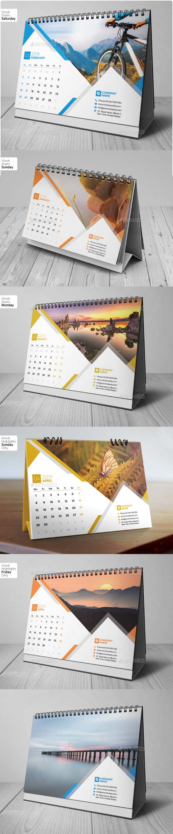 Desk Calendar 2019 - Calendars Stationery