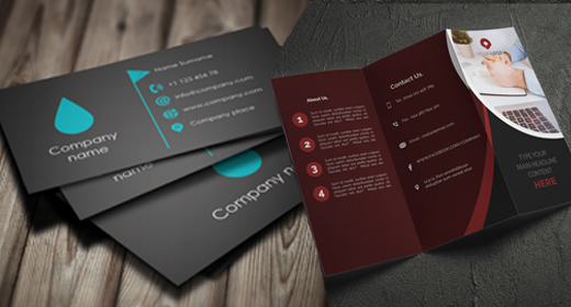 visitcard,trifold brochure