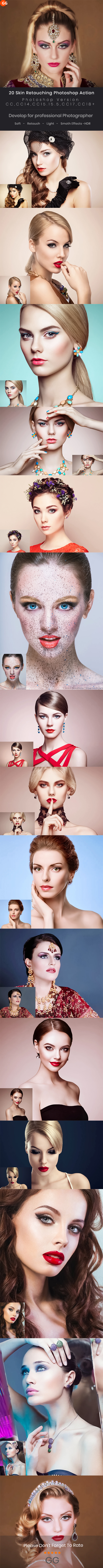 20 Skin Retouching Photoshop Action
