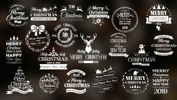 Twenty Christmas Badges Video Displays template preview