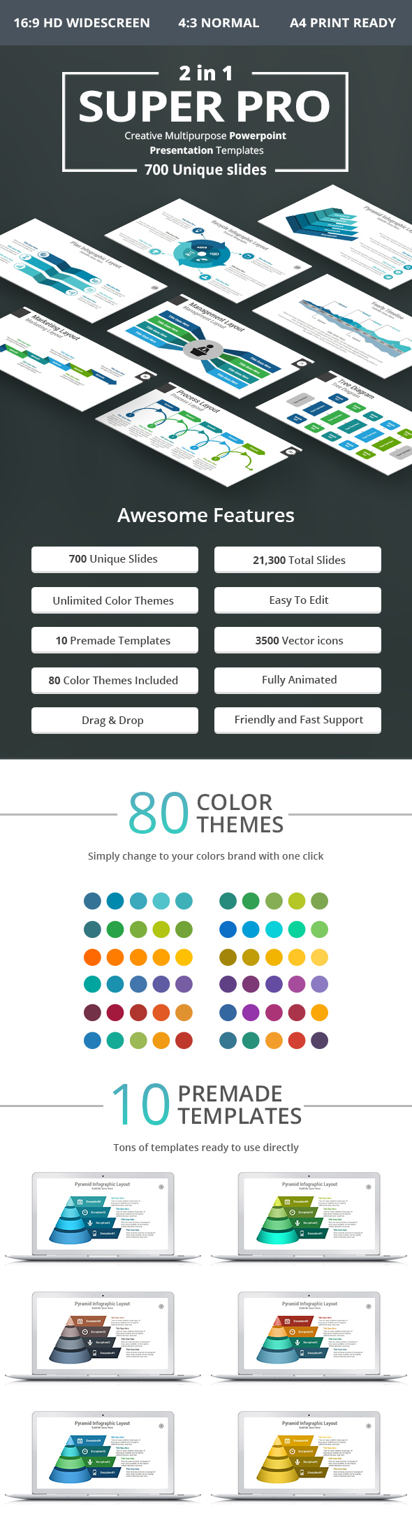 Super Pro Multipurpose PowerPoint Template Bundle - PowerPoint Templates Presentation Templates