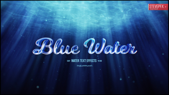 Water Logo Reveal and Glass Text