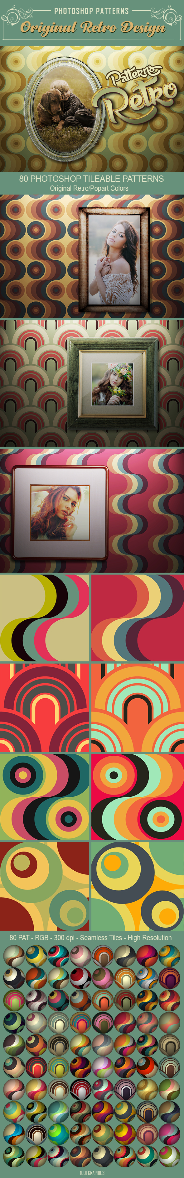 80 Retro Seamless Tile PS Patterns