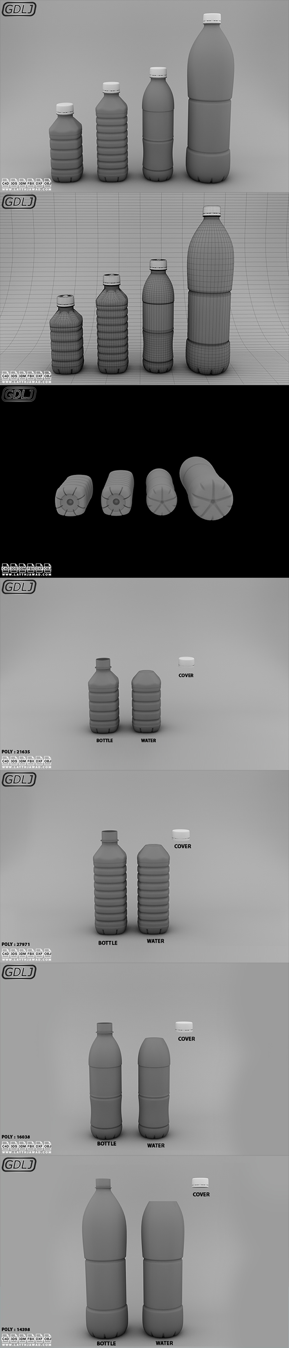 Water bottles Full - 3Docean 22944831