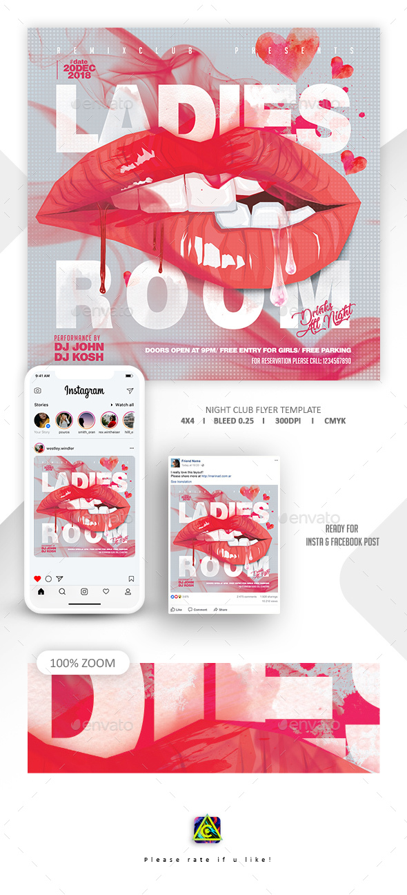 Ladies Night Flyer Template