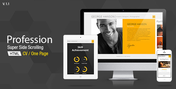 Special Profession - CV Resume HTML Template