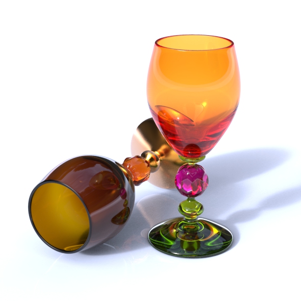 Crystal Wine Glass - 3Docean 22948877