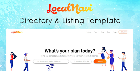 localnavi directory listing template by stupidrommy themeforest
