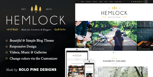 Hemlock - A Responsive WordPress Blog Theme - Personal Blog / Magazine
