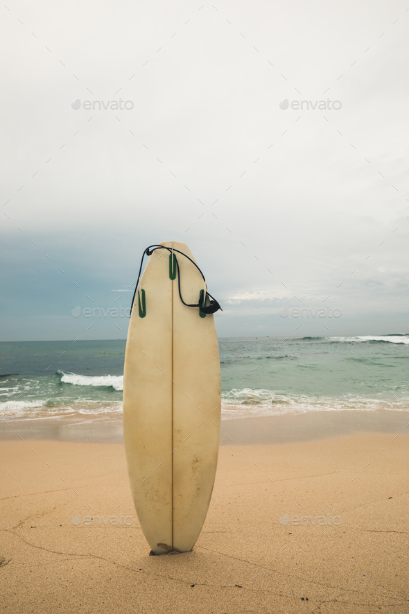 surfboard on beach - Stock Photo - Images