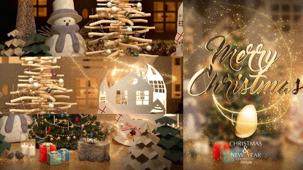 Christmas After Effects Creative Lighting Up Greeting Video Animation