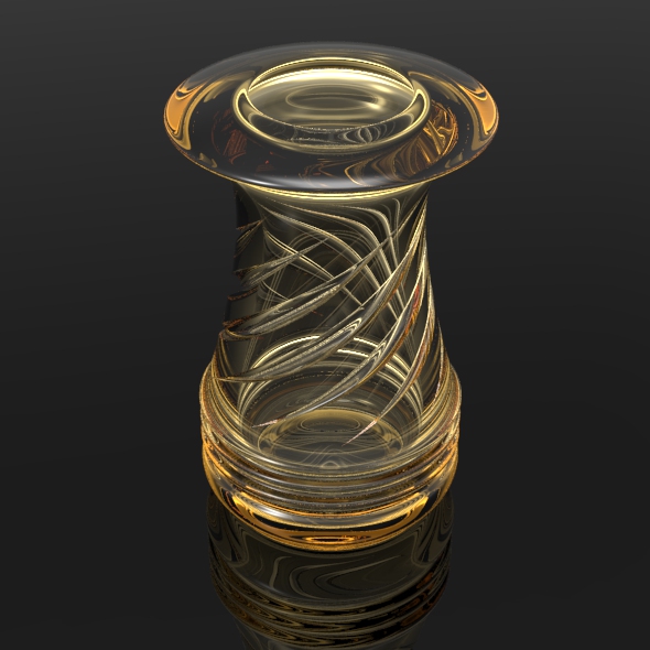 Swirly Cut Vase - 3Docean 22957420