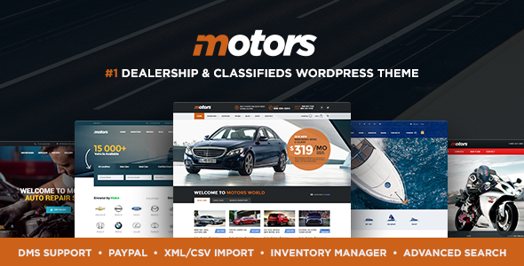 Motors Â­- Automotive, Car Dealership, Car Rental, Auto, Classified Ads, Listing WordPress Theme
