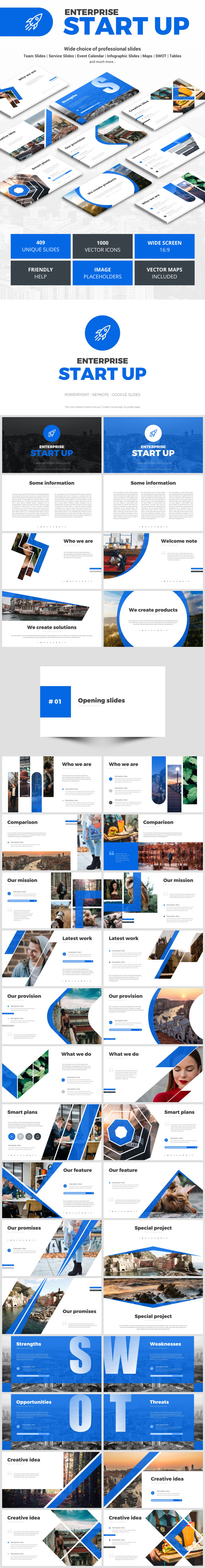 Start Up Enterprise - Google Slides Presentation Templates