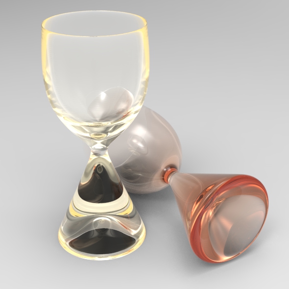 Hypermodern Wine Glass - 3Docean 22961586