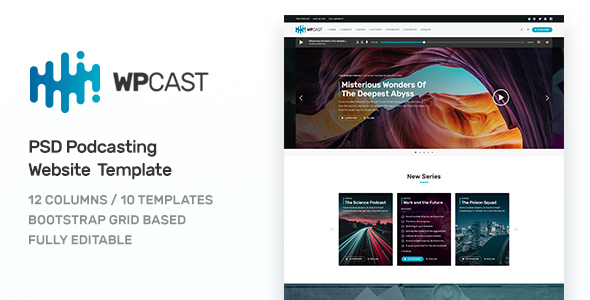 Wpcast - Podcasting - ThemeForest 22923301