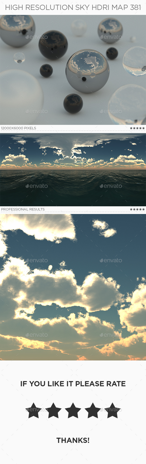 High Resolution Sky HDRi Map 381 - 3DOcean Item for Sale