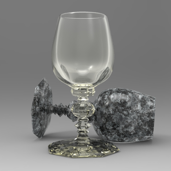 Octagonal Crystal Wine - 3Docean 22962408
