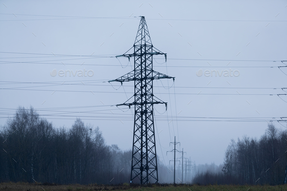 Power industry. Industrial landscape - Stock Photo - Images