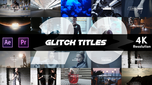 Animated Glitch Titles - VideoHive 22963987