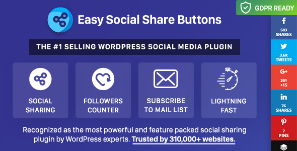 Easy Social Share Buttons for WordPress - CodeCanyon Item for Sale